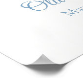 ブルーフローラブルーベリーパンケーキベビーシャワーウェルカム ポスター (角)