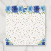 ブルーフローラブロンドヘアプリンセスバースデーパーティー フェイバータグ (裏面)