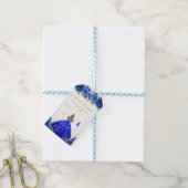 ブルーフローラブロンドヘアプリンセスSweet sixteen ギフトタグ (より糸付き)