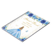 ブルーフローラブロンドヘアプリンセスSweet sixteen ノートブック (左側)