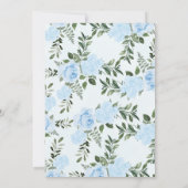 ブルーフローラブロージサファリベイビーシャワー招待状 招待状 (裏面)