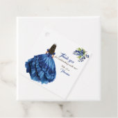 ブルーフローラプリンセスガールバースデーパーティー フェイバータグ (インサイチュ)