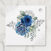 ブルーフローラプリンセスガールバースデーパーティー フェイバータグ (裏面)