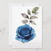 ブルーフローラプリンセスガールバースデーパーティー 招待状 (裏面)