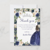 ブルーフローラプリンセスキンセアニェラ誕生日 サンキューカード (正面)