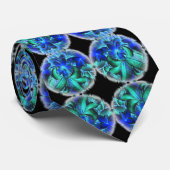 ブルーフローラプリント ネクタイ (ロール)