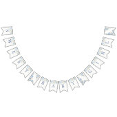 ブルーフローラベビーイン開花アジサイ赤ちゃんシャワー バンティングフラッグ (全)