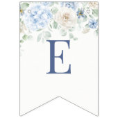 ブルーフローラベビーイン開花アジサイ赤ちゃんシャワー バンティングフラッグ (第3の旗)