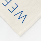 ブルーフローラベビーガールマイルストーンブランケット フリースブランケット (角)