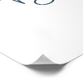 ブルーフローラベビーシャワーボーイウェルカムサイン ポスター (角)