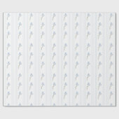 ブルーフローラベビーシャワーラッピング紙 ラッピングペーパー (フラット)