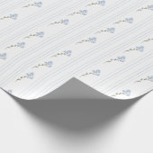 ブルーフローラベビーシャワーラッピング紙 ラッピングペーパー (角)