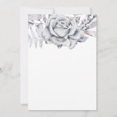 ブルーフローラベビーシャワー招待状 招待状 (裏面)