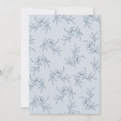 ブルーフローラベビーシャワー 招待状 (裏面)