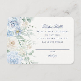 ブルーフローラベビー開花おむつラッフルカード エンクロージャーカード