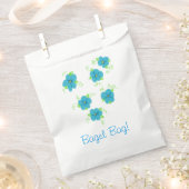 ブルーフローラベーグルバッグ フェイバーバッグ (クリップ留めされた状態)