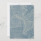 ブルーフローラホットエアバルーンベビーシャワー 招待状 (裏面)