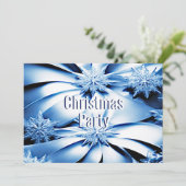 ブルーフローラホリデークリスマスパーティの招待状 招待状 (スタンド正面)