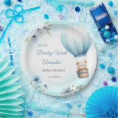 ブルーフローラボホテディベア男の子の赤ちゃんシャワー ペーパープレート (パーティー)