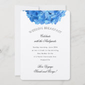 ブルーフローラボンボヤジ結婚ズブレックファースト招待状 招待状 (正面)