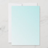 ブルーフローラボーイエレガントスクエアベイビーシャワー 招待状 (裏面)