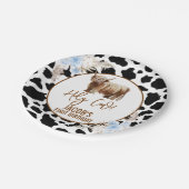 ブルーフローラボーイズ聖牛1歳の誕生日 ペーパープレート (アングル)