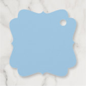 ブルーフローラボーイバプテスマメッセージカード フェイバータグ (裏面)