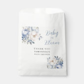 ブルーフローラボーイベビーイン開花シャワー フェイバーバッグ (正面)