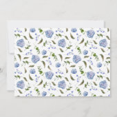 ブルーフローラボーイベビー写真誕生発表 案内状 (裏面)