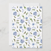 ブルーフローラボーイベビー写真誕生発表 案内状 (裏面)