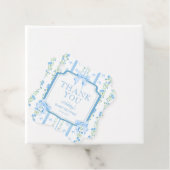 ブルーフローラボーイ赤ちゃんシャワーありがとう フェイバータグ (インサイチュ)