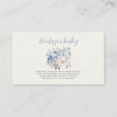 ブルーフローラボーイ赤ちゃんシャワーベビー本 エンクロージャーカード (正面)