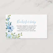 ブルーフローラボーイ赤ちゃんシャワーベビー本 エンクロージャーカード (正面)