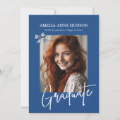 ブルーフローラボーエレガントズ2025大学院写真パーティー 招待状 (正面)