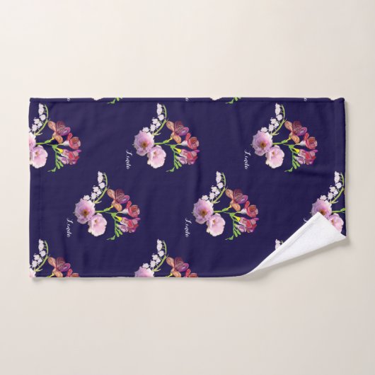 ブルーフローラマザーズデイバスタオルセット バスタオルセット (ハンドタオル)