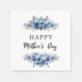 ブルーフローラマザーズデイブランチパーティー スタンダードカクテルナプキン (正面)