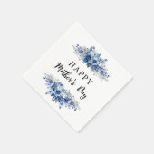 ブルーフローラマザーズデイブランチパーティー スタンダードカクテルナプキン (角)