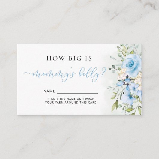 ブルーフローラママのお腹の大きさ エンクロージャーカード (正面)
