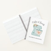 ブルーフローラミキサーベーカリーシェフノートブック ノートブック (内部)