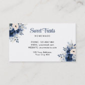 ブルーフローラミキサー名刺 名刺 (裏面)