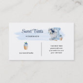 ブルーフローラミキサー名刺 名刺 (裏面)