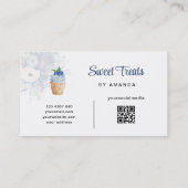 ブルーフローラミキサQRコード名刺 名刺 (裏面)