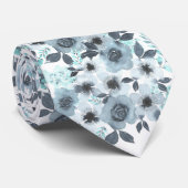 ブルーフローラメンズタイ ネクタイ (ロール)