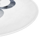 ブルーフローラモノグラムイニシャルB カッティングボード (角)