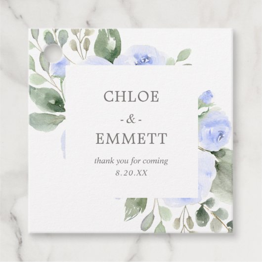 ブルーフローラユーカリプトゥスサンキュー結婚ズ フェイバータグ (正面)