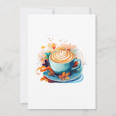 ブルーフローララブイズブルーイングコーヒーブライダルシャワー 招待状 (裏面)