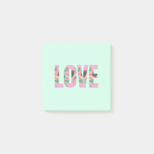 ブルーフローララブポストItメモ ポストイット (正面)