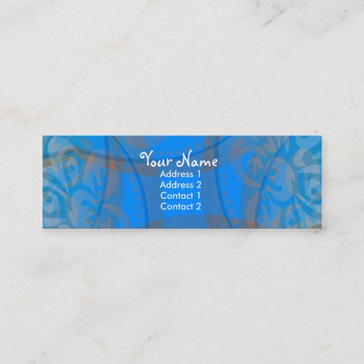 ブルーフローラリアプロファイルカード スキニー名刺 (正面)