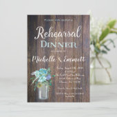 ブルーフローラリハー素朴サルディナー招待状 招待状 (スタンド正面)