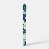 ブルーフローラリリーオブザバレーメイ誕生花 iPhone 15ケース (左側面)